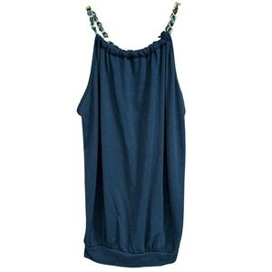Candy Rain Black Chain Strap Tank Top Sleeveless Blouse Casual‎
